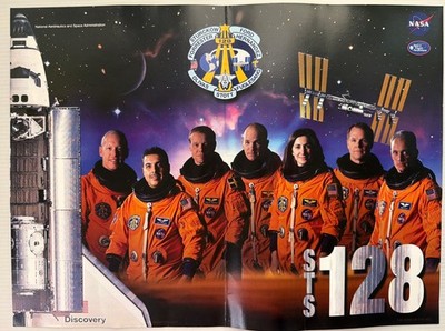 Space Shuttle Discovery STS-128 Crew NASA Photo Poster Collectible 14x11