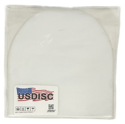 USDISC Record Inner Sleeves 7'', 45 RPM, HDPE, Round Corners (Clear) Lot