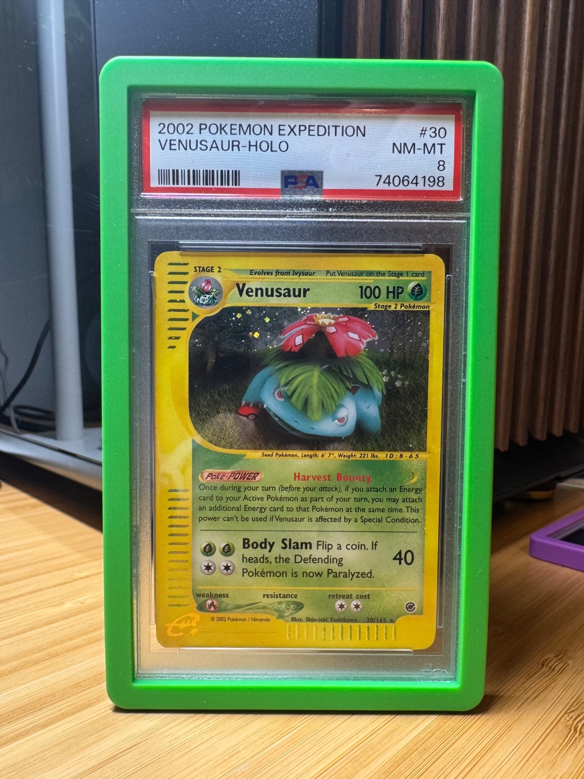 2002 POKEMON EXPEDITION #30 VENUSAUR-HOLO PSA 8