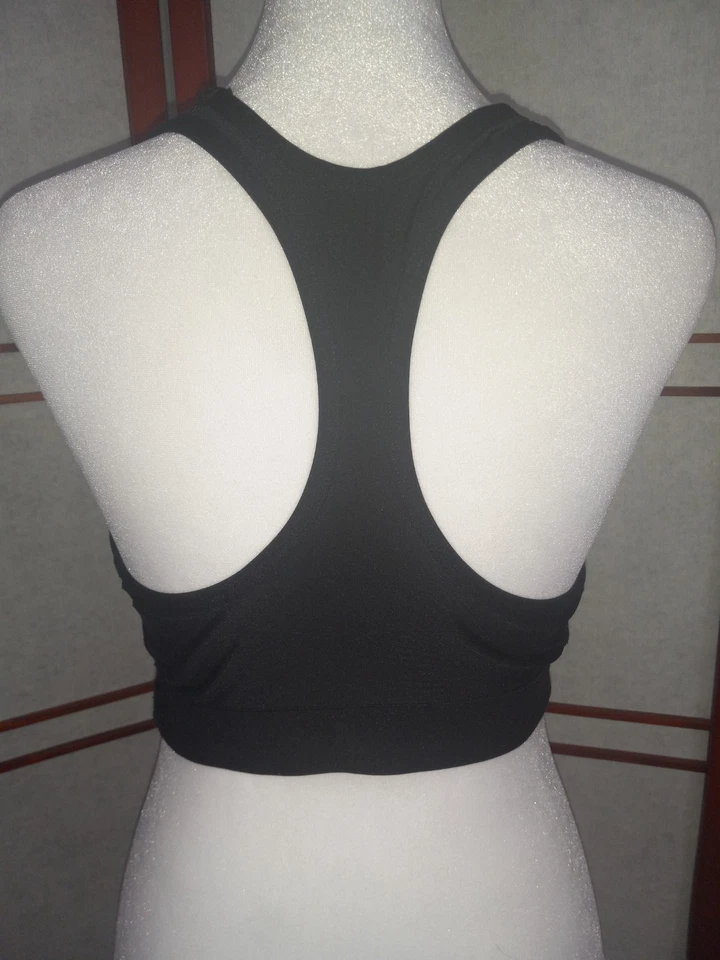 Hanes Sports Bra Womens Large Black Wireless Pullover Racerback - Image 2 of 4