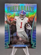 2024 Topps Chrome #Y-5 Malik Nabers YouthQuake Refractor  Rookie Giants