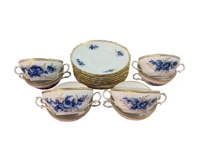 RICHARD GINORI SANTA MARGHERITA CREAM SOUP AND SAUCER SET OF 8 | eBay