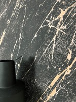 Newroom Vliestapete Schwarz Gold Marmoroptik Luxus Glamour Wohnzimmer Edel