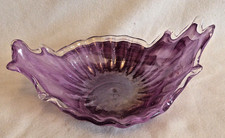 MURANO große Glasschale Schale lila transparent Rosa Opalinglas