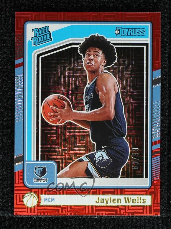 2024-25 Panini Donruss Rated Choice Red 83/99 Jaylen Wells #245 Rookie RC 13ib