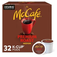 McCafe Premium Roast Coffee, Single Serve Keurig K-Cup Pods, 32.0 ea