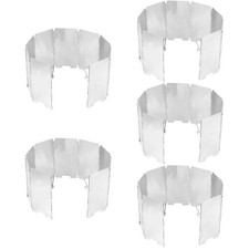  5 Sets Camping Stove Windproof Plates Folding Windshield Grill Screen