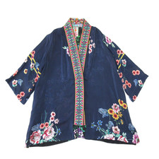NWT Johnny Was Maci Kimono in Blue Floral Jacket S 378