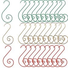 Christmas Ornament Hangers 120 Pcs Stainless Steel Green Gold Red Hooks