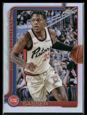 Marcus Sasser 2025-26 Topps Chrome Refractor #35 Detroit Pistons