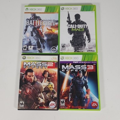 Lot of 4 Microsoft Xbox 360 Games MW3 Mass Effect Battlefield 4 Bundle