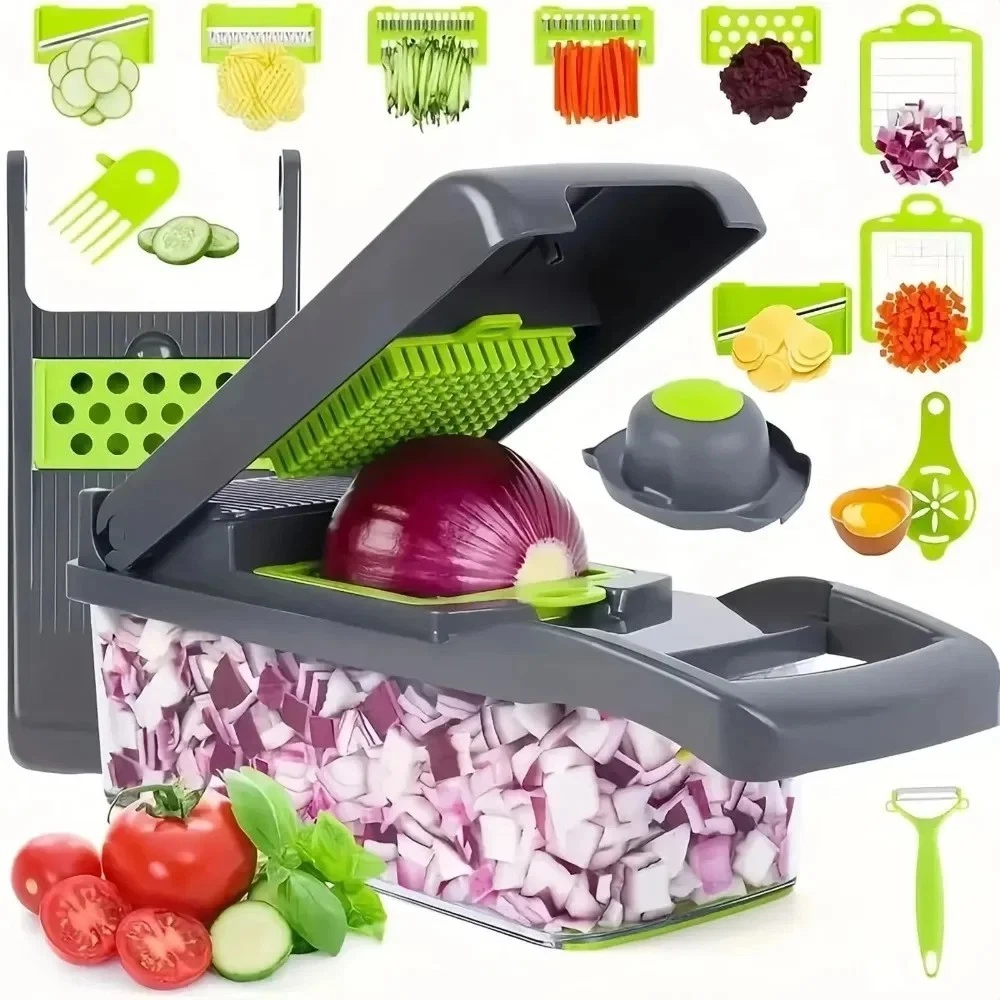 15-In-1 Vegetable Fruit Chopper Cutter Food Onion Veggie Dicer Slicer Kitchen