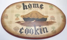 Vtg Country Kitchen Wooden Sign - Retro Farmhouse Wall Plaque - Rustic Primitive
