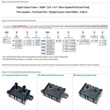 Honeywell Zephyr HAFUHM0020L4AXT 20 SLPM Air Flow Sensor 22mm Port 3V-10V #98/7