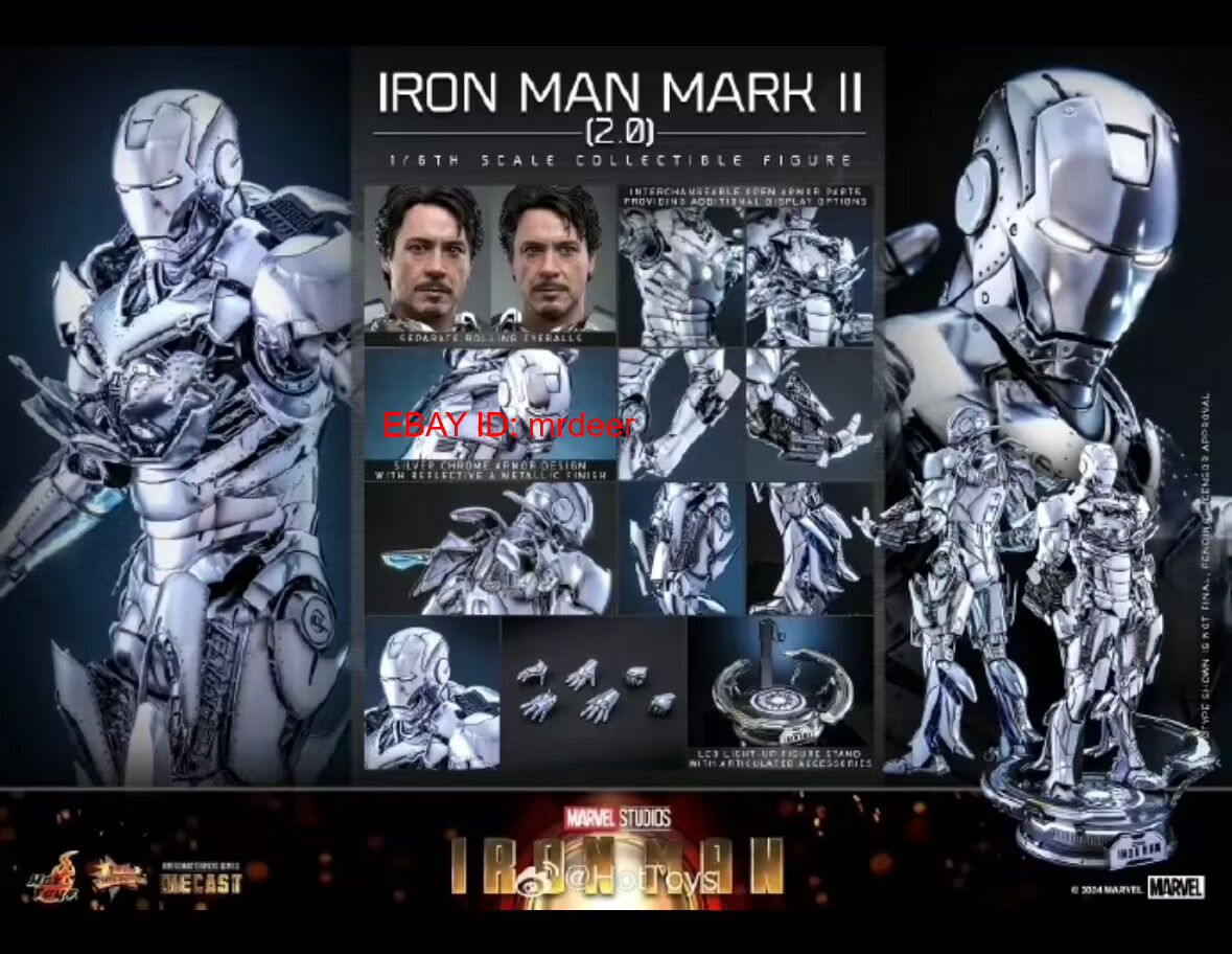 Hottoys 1/6 Mms733-D59 Figures Im Imm2（2.0 ）Ironman Toys Model
