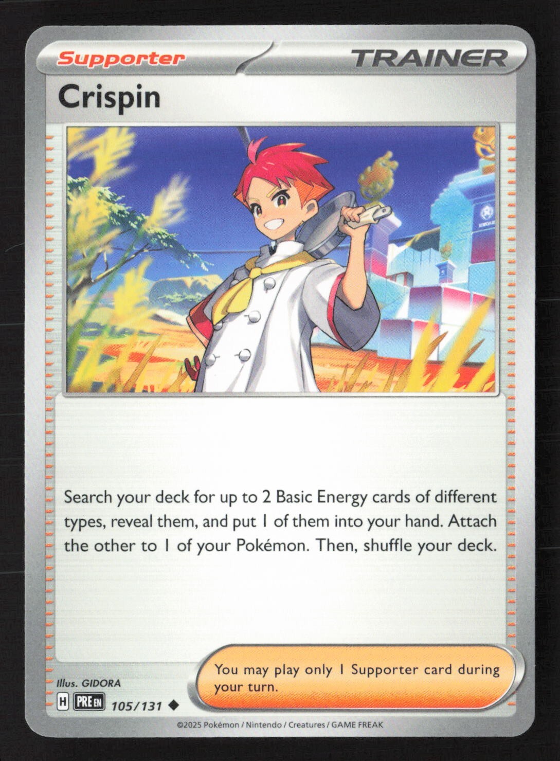 Pokemon TCG Crispin 105/131 -Prismatic Evolutions - Regular Non-Holo Card