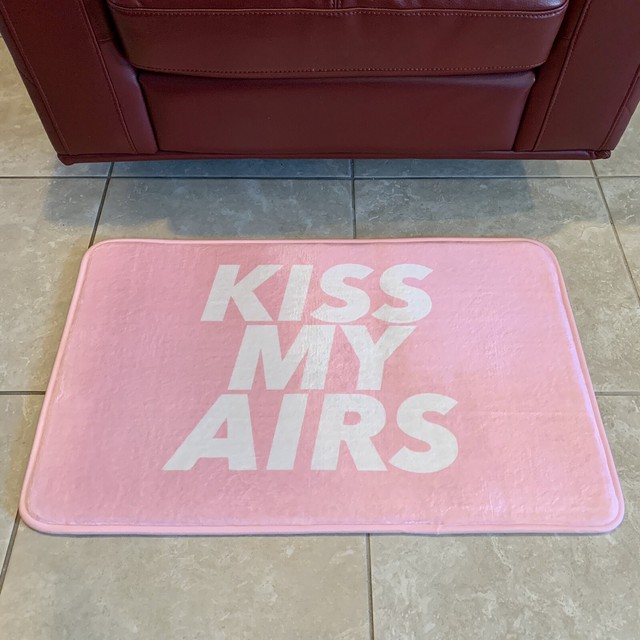 Kiss My Airs Pink Floor Mat Sneaker Hype Fashion Rug Home Decoration Kicks Room | eBay