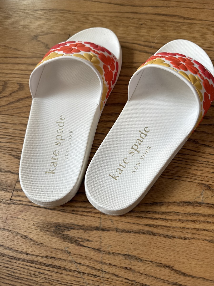 Kate Spade New York Olympia Slide Sandals Size 9B Floral Spades