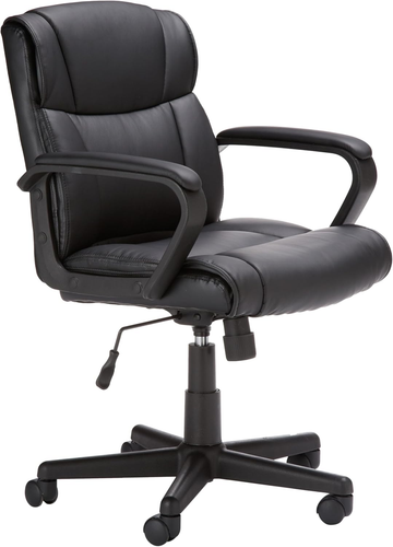 Amazon Basics Office Computer Task Desk Chair with Padded Armrests, Mid ...