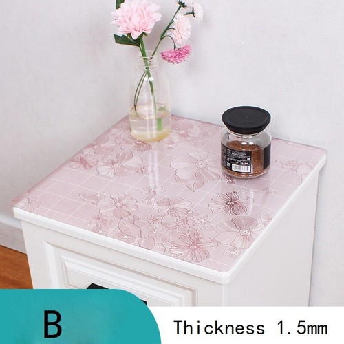 Tablecloth 1.5mm Thick Floral PVC Table Cabinet Protector Waterproof Mat Kitchen - Picture 13 of 17
