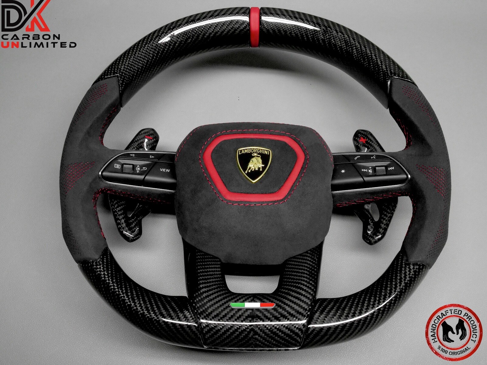 Lamborghini Urus Performante S Red Ring Alcantara Carbon Fiber Steering Wheel