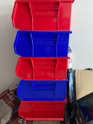 Aufbewahrungsbox 5 links rot und blau (je 10  oder 30  für alle