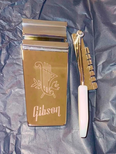 KILLER Engraved Lyre Vibrola Tremolo Maestro Tailpiece GOLD fits Gibson Guitars