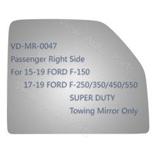 Upper Mirror Glass For 17-19 Ford F250 F350 F450 Super Duty Right Side RH Flat