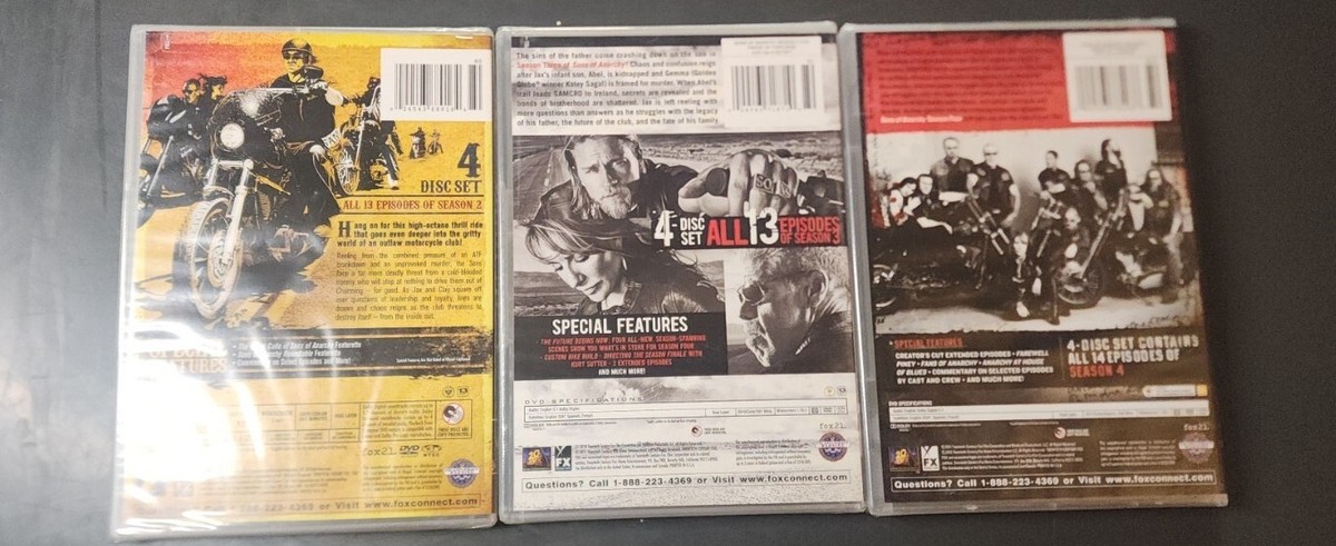 Sons of Anarchy: Season 2, 3, DVD Set Multi Disc Bundle