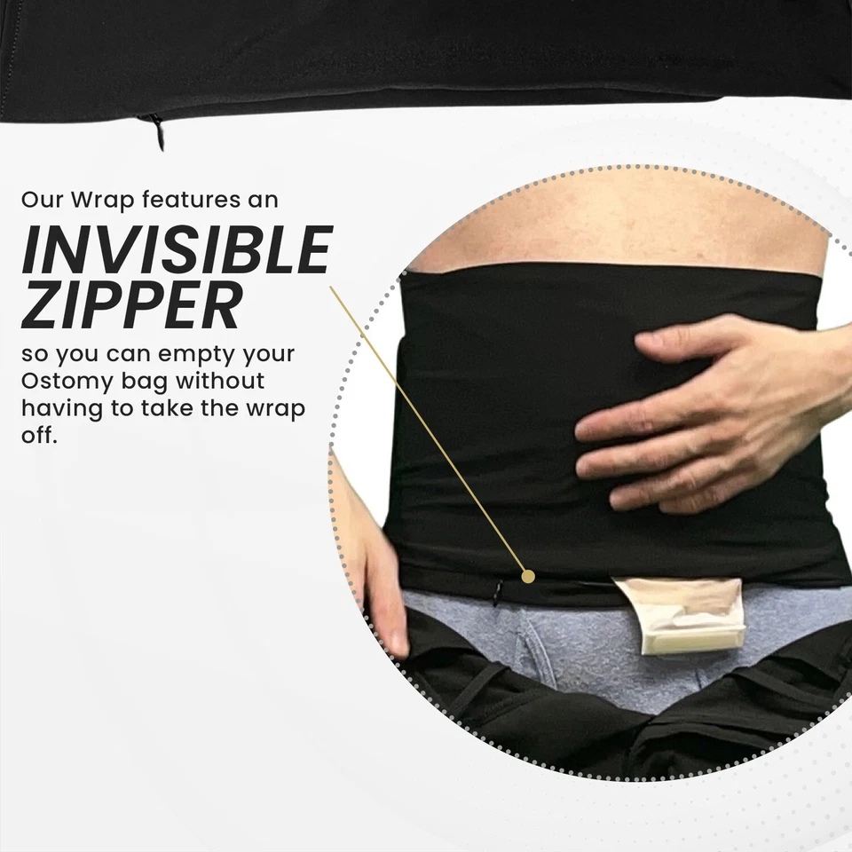 Elite Ostomy Support Wrap With Pockets & Invisible Zipper - Image 2 of 4