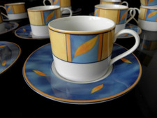 1 Tee-Kaffeetasse mit Untertasse Ritzenhoff & Breker Flirt by R&B Yellow Leaves