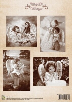 Karten-Aufleger - Nellies Vintage - Angel Praying / Engel / Kinder - NEVI042