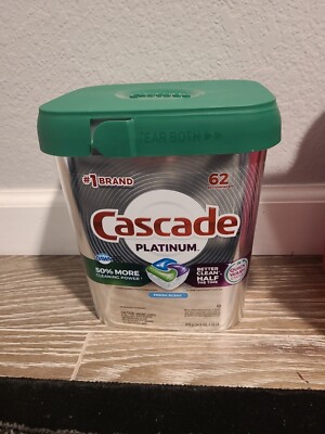 Cascade Platinum actionpacs Dishwasher Derergent Pods dawn soap shine (62pods) 