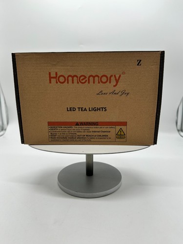 HOMEMEMORY 48 PACK FLICKERING FLAMELESS TEA LIGHTS CANDLES BATTERY 1.5" X 1.3" - Picture 2 of 4