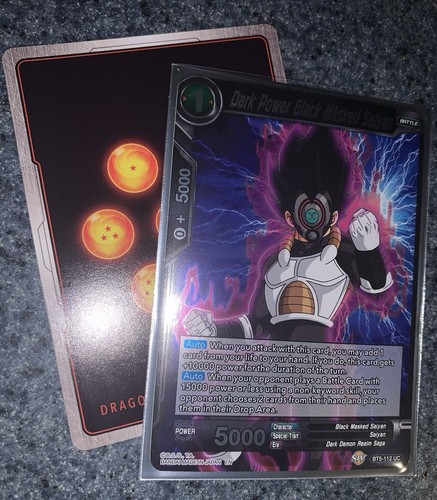 Dragon Ball Super (BT5-112 UC) Dark Power Black Masked Saiyan HOLO Card +2Bonus! - Picture 8 of 24