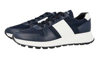 Prada Leder Nylon Prax Sneaker - 4E3463 - Olttemare Blau Weiss Neu - 9 43