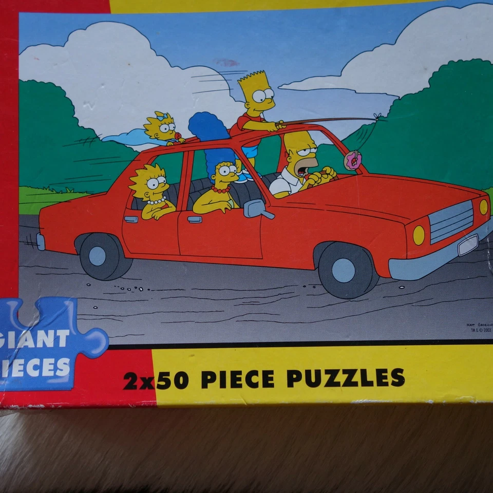 THE SIMPSONS PUZZLE Matt Groening Puzzle BLUE OPAL Puzzle THE SIMPSONS Tv Show - image 3 of 4