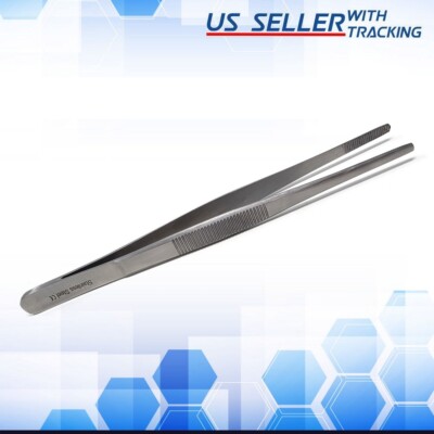 5.5'' Plating Tweezers Serving Tongs Stainless Steel Kitchen Tools Chef Food