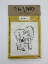 Vintage 1971 Flavia Patch #8 Unbleached Muslin Patches 10”x12” Crafts NOS