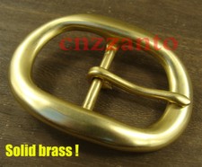 Heavy duty Solid Brass oval Classical Tongue Pin Hippie Belt Buckles 1 1/2" Z279