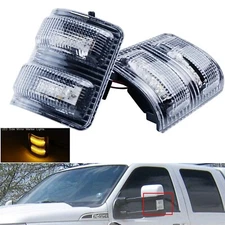 Clear Side Mirror Amber LED Running Signal Light For 08-16 Ford F-450 Super Duty
