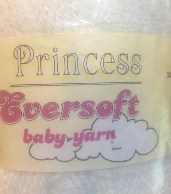 9 madejas Princesa Eversoft bebé hilo marfil con manchas verdes pálidas acrílico #1787 Foto 2 de 3