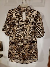 Ekouaer Women's Satin Nightgown Sleepshirt Button Down Sleep Dress 1/2 sleeve S