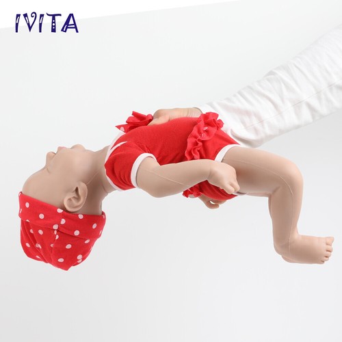 Muñeca bebé renacida niña durmiente de 17 pulgadas bebé recién nacido muñeca de silicona de cuerpo completo - Imagen 5 de 12