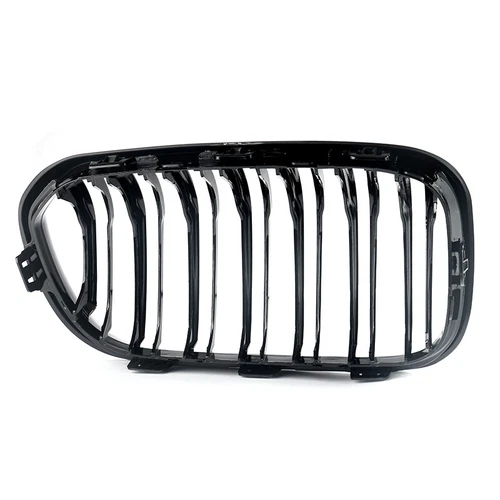 Para BMW Serie 1 F20 F21 a partir de 2015 2x riñones parrilla radiador NEGRO BRILLANTE doble puente - Imagen 14 de 17