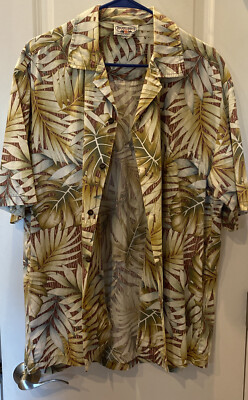 PACIFIC LEGENDS APPAREL Palms Hawaiian aloha shirt made in USA Matching pocket