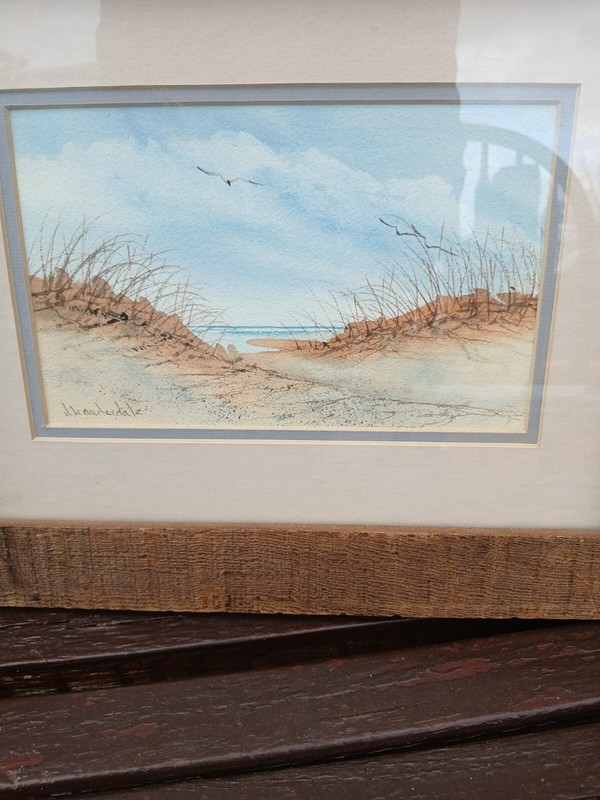 J. Lauderdale painting watercolor Ink original 