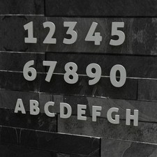 Nobile Design Numero Civico - Acciaio Inox Moderno 20 - 30 CM - Spazzolato