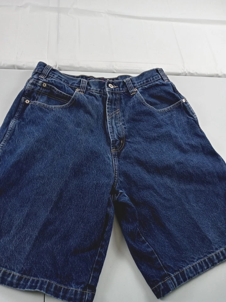 Pantalones Cortos de Jean Phat Farm Hombres Talla 34 Y2K Hip Hop Street Wear Azul Denim Años 90’s Foto 3 de 4