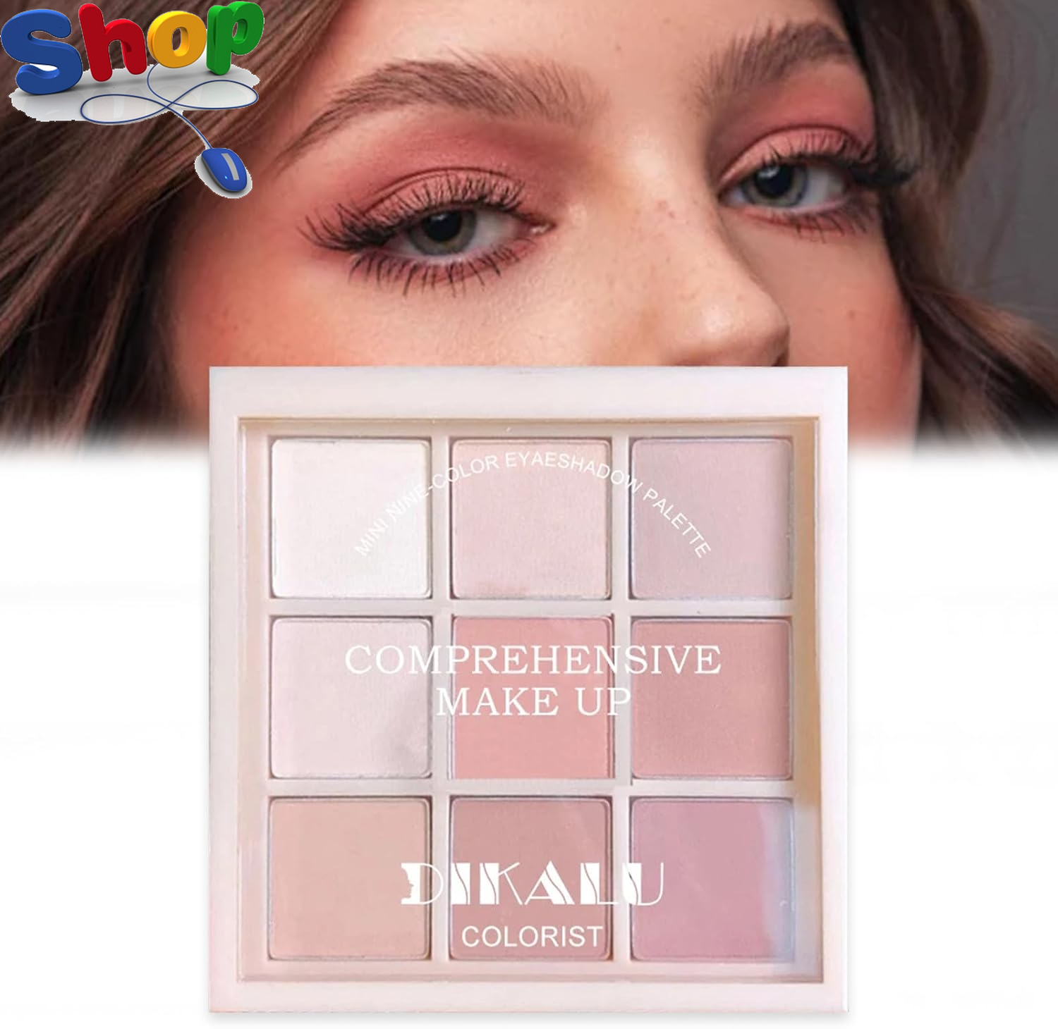 Pink Eyeshadow, 9 Colours Matte Nude Eyeshadow Palette, Pink Eyeshadow Palette N